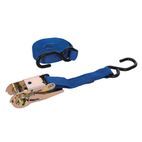 Silverline Ratchet Tie Down Strap S-Hook 4.5m x 25mm - Rated 250kg Capacity 500kg additional 1