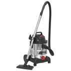 Sealey PC200SD Vacuum Cleaner Industrial Wet &amp; Dry 20ltr 1250W/230V Stainless Drum additional 1