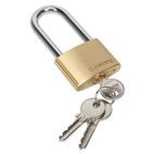 Sealey PL102L Brass Body Padlock Long Shackle 50mm additional 1