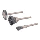 Silverline Rotary Tool Steel Wire Brush Set 3pce 5, 15, 20mm Dia additional 1