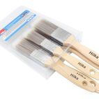 Hilka 5 pce Wooden Synthetic Bristle Paint Brushes additional 1