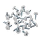 Sealey PTNP1 Number Plate Screw Plastic Enclosed Head 4.8 x 18mm White Pack of 50 additional 1