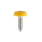 Sealey PTNP2 Number Plate Screw Plastic Enclosed Head 4.8 x 18mm Yellow Pack of 50 additional 3