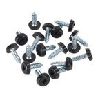 Sealey PTNP3 Number Plate Screw Plastic Enclosed Head 4.8 x 18mm Black Pack of 50 additional 1