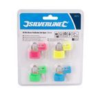 Silverline Hi-Vis Brass Padlocks Set 4pce 20mm additional 3