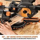 Evolution R185SMS+ 185mm Multi-Material Sliding Mitre Saw 1200W 240V additional 6