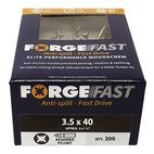 ForgeFix ForgeFast Pozi Compatible Wood Screws, Box additional 25