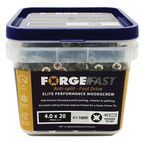 ForgeFix ForgeFast Pozi Compatible Wood Screws, Tub additional 4