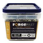 ForgeFix ForgeFast Pozi Compatible Wood Screws, Tub additional 8
