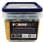 ForgeFix ForgeFast Pozi Compatible Wood Screws, Tub additional 10