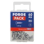 ForgeFix Self-Tapping Screws, Pozi, Pan Head, A2 Stainless Steel additional 25