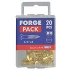 ForgeFix Wood Screws, Slotted, CSK, Brass additional 50