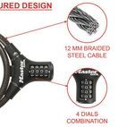Master Lock Black Steel Rigid Combination Cable 0.9m x 12mm additional 3