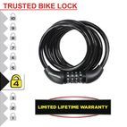 Master Lock Self Coiling Combination Cable 1.8m x 8mm additional 3