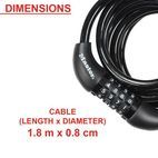 Master Lock Self Coiling Combination Cable 1.8m x 8mm additional 2