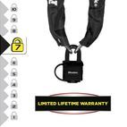Master Lock Weather Tough 40mm Padlock &amp; Chain 90cm x 6mm additional 5