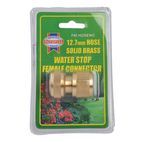 Faithfull Brass Female Water Stop Connector 12.5mm (1/2in) additional 2