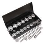 Sealey S0768 Socket Set 21pc 1"Sq Drive 6pt WallDrive&amp;reg; Metric additional 1