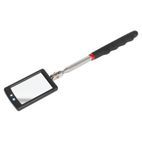 Sealey S0948 Telescopic Inspection Mirror 65 x 40mm with 2 LEDs additional 2