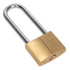 Sealey S0989 Brass Body Padlock with Brass Cylinder Long Shackle 40mm additional 2