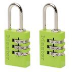 Master Lock Aluminium  3-Digit Combination 20mm Padlock Colour x 2 additional 1