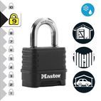 Master Lock Excell™ 4-Digit Black Finish Combination 50mm Padlock additional 6