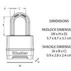 Master Lock Excell™ 4-Digit Black Finish Combination 50mm Padlock additional 3