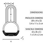 Master Lock Excell™ Chrome Plated 54mm Padlock additional 4