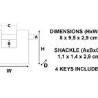 Master Lock Solid Armoured Shutter Padlock additional 5