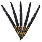 DEWALT HCS Reciprocating Blade for Wood, Fast Cuts 240mm x 5/6.5 TPI Pack of 5 additional 3