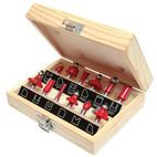 Faithfull 1/4in TCT Router Bit Set, 12 Piece additional 1