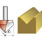 Faithfull Router Bit TCT V-Groove 13.0mm x 19.1mm 1/4in Shank additional 3