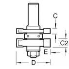Trend 337 x 1/2 TCT Tongue &amp; Groove Set 6.35mm x 10.0mm additional 2