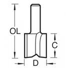 Trend 5/1 x 1/4 TCT Hinge Recessor 12.7 x 19mm additional 2