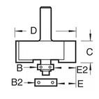 Trend C040 x 1/4 TCT Bearing Guided Rebater 35.0mm additional 5