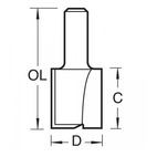 Trend Two Flute Cutter TCT, 1/2in additional 34