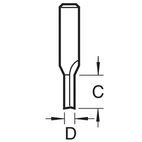 Trend Two Flute Cutter TCT, 1/4in additional 31