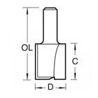 Trend Two Flute Cutter TCT, 1/4in additional 28