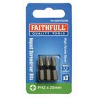 Faithfull Impact Screwdriver Bits, Phillips additional 4