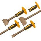 Roughneck Bolster &amp; Chisel Set with Non-Slip Guards, 4 Piece additional 1
