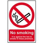Scan Sign: No Smoking It Is Against the Law To Smoke In These Premises additional 2
