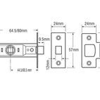 UNION 2648 Tubular Mortice Latch additional 2