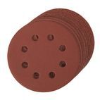 Silverline Hook &amp; Loop Discs Punched 115mm 10pce 115mm 4 x 60, 2 x 80, 120, 240G additional 1