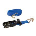 Silverline Rubber-Handled Ratchet Tie Down Strap J-Hook 4.5m x 30mm Rated 400kg Capacity 800kg additional 1