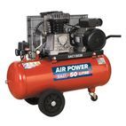 Sealey SAC1503B Compressor 50ltr Belt Drive 3hp with Cast Cylinders &amp; Wheels additional 1