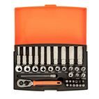 Bahco SL25L 1/4in Deep Drive Socket Set, 37 Piece additional 1