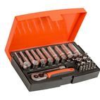 Bahco SL25L 1/4in Deep Drive Socket Set, 37 Piece additional 3