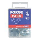 ForgeFix Hexagonal Nuts &amp; Washers, ZP additional 12