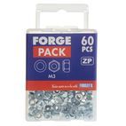 ForgeFix Hexagonal Nuts with Nylon Inserts, ZP additional 12