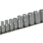Teng M3814 Socket Clip Rail TX-E Set of 10 3/8in &amp; 1/4in Drive additional 1